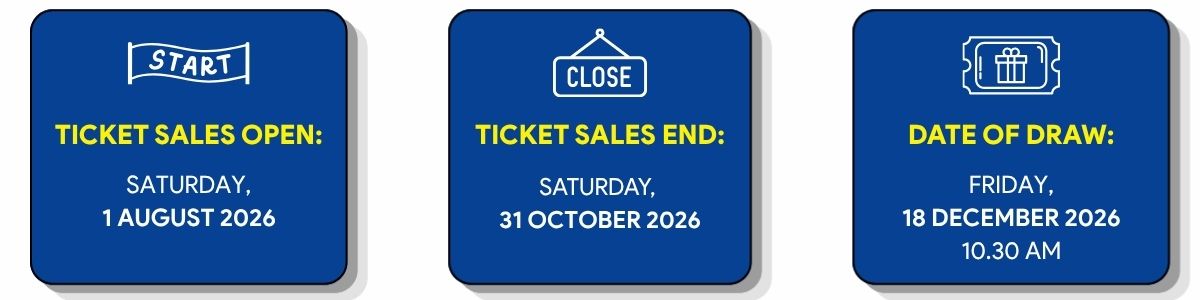CWS Annual Donation Draw 2026, from 1 August to 31 October 2026